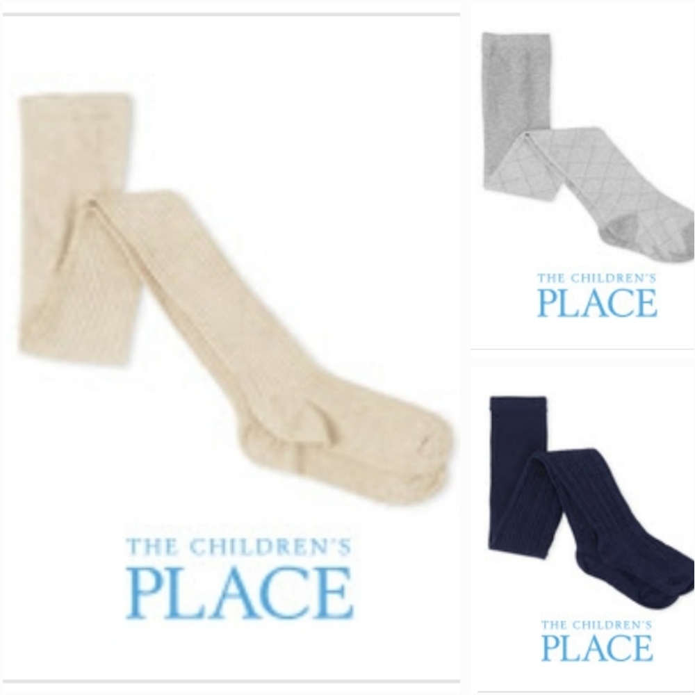 3 Brand New Pairs of Children's Place Tights sz. 4-5